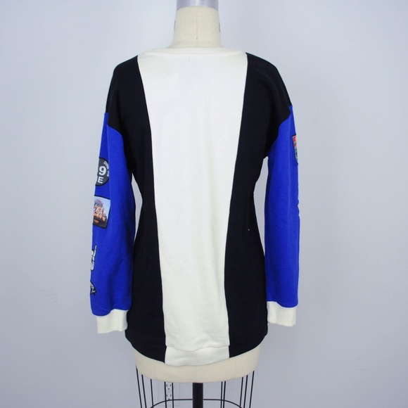 Katie Judith Sweatshirt Colorblock Patches Graphic - Picture 3 of 7